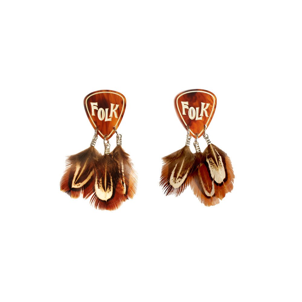 Folk Guitar Pick Earrings by Laliblue by Quirks! at Shirley Shoppe