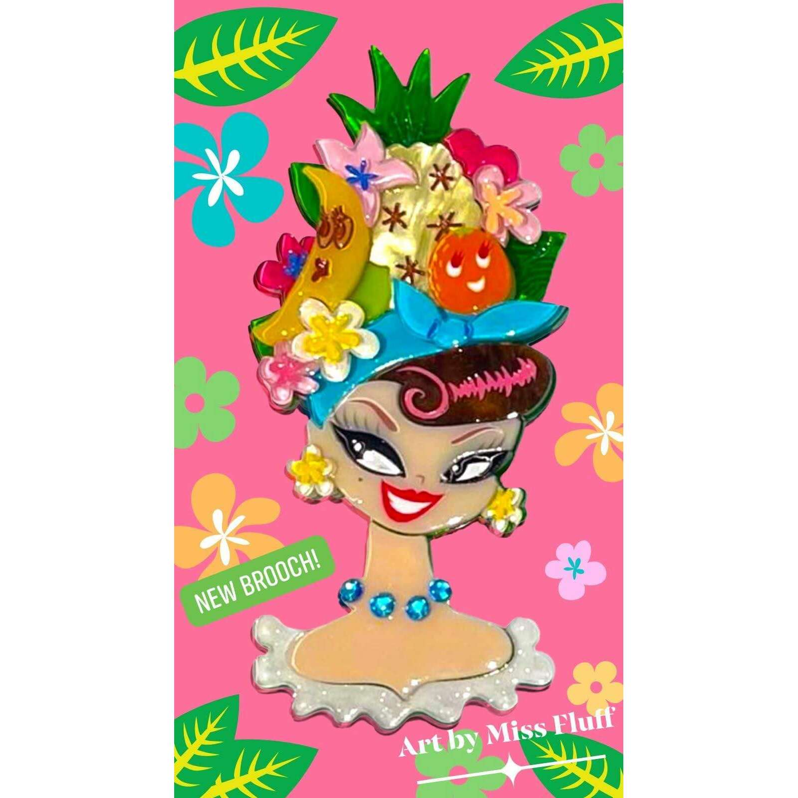 Forbidden Fruits Brooch by Miss Fluff x Lipstick & Chrome