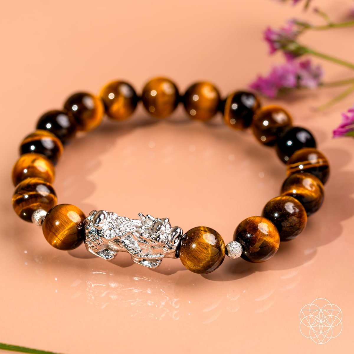 Fortune Flows - Tiger’s Eye & Pixiu Bracelet by Conscious Items at Shirley Shoppe