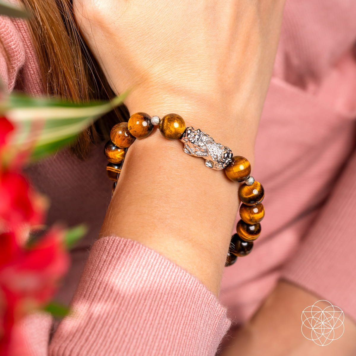 Fortune Flows - Tiger’s Eye & Pixiu Bracelet by Conscious Items at Shirley Shoppe