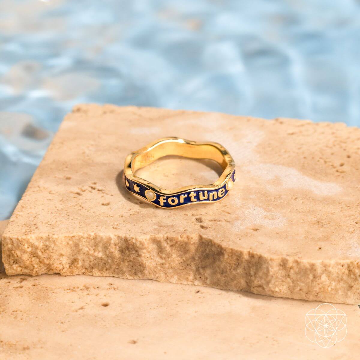 Fortune Magnet - Aquamarine Ring of Prosperity by Conscious Items at Shirley Shoppe