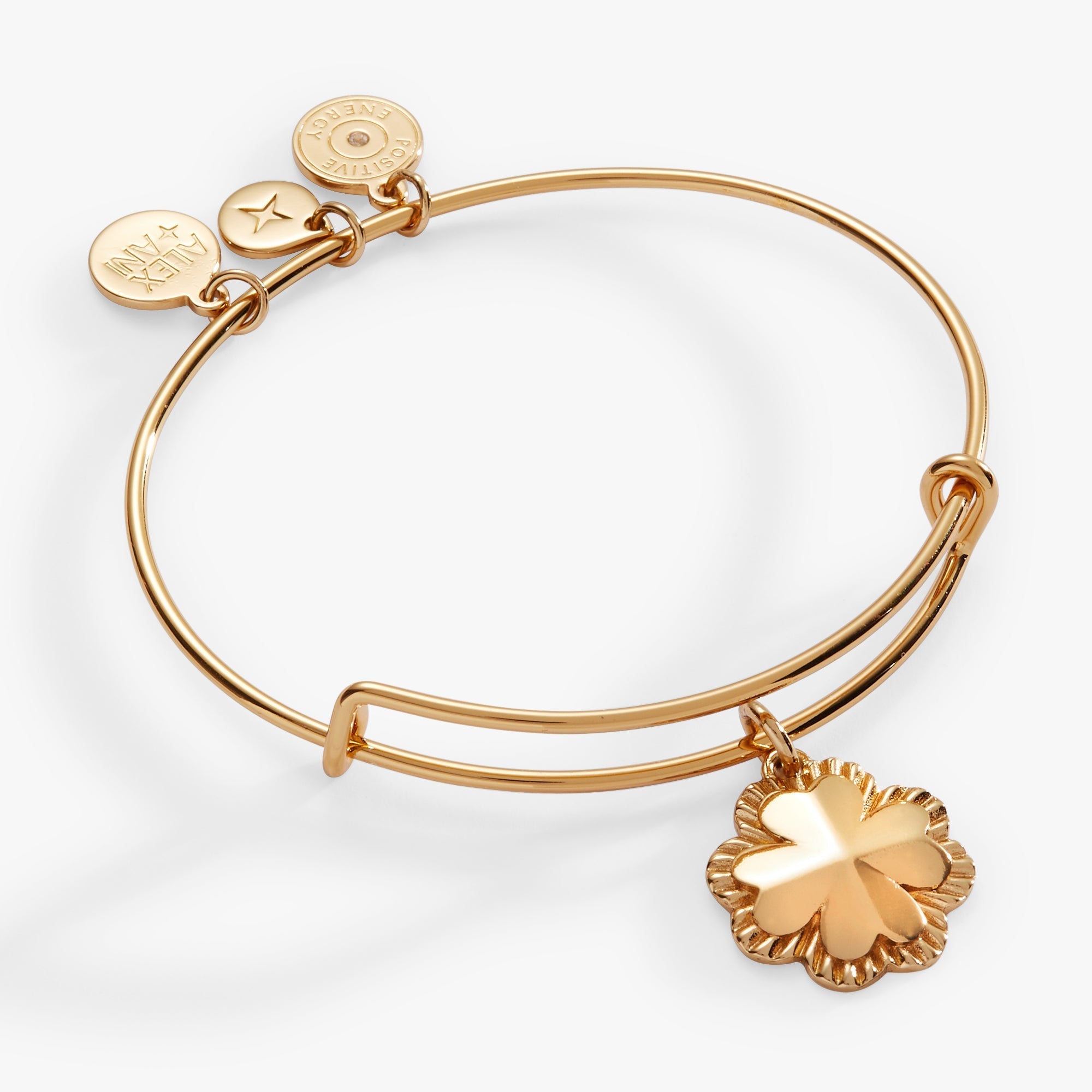 Four - Leaf Clover Charm Bangle by ALEX AND ANI at Shirley Shoppe