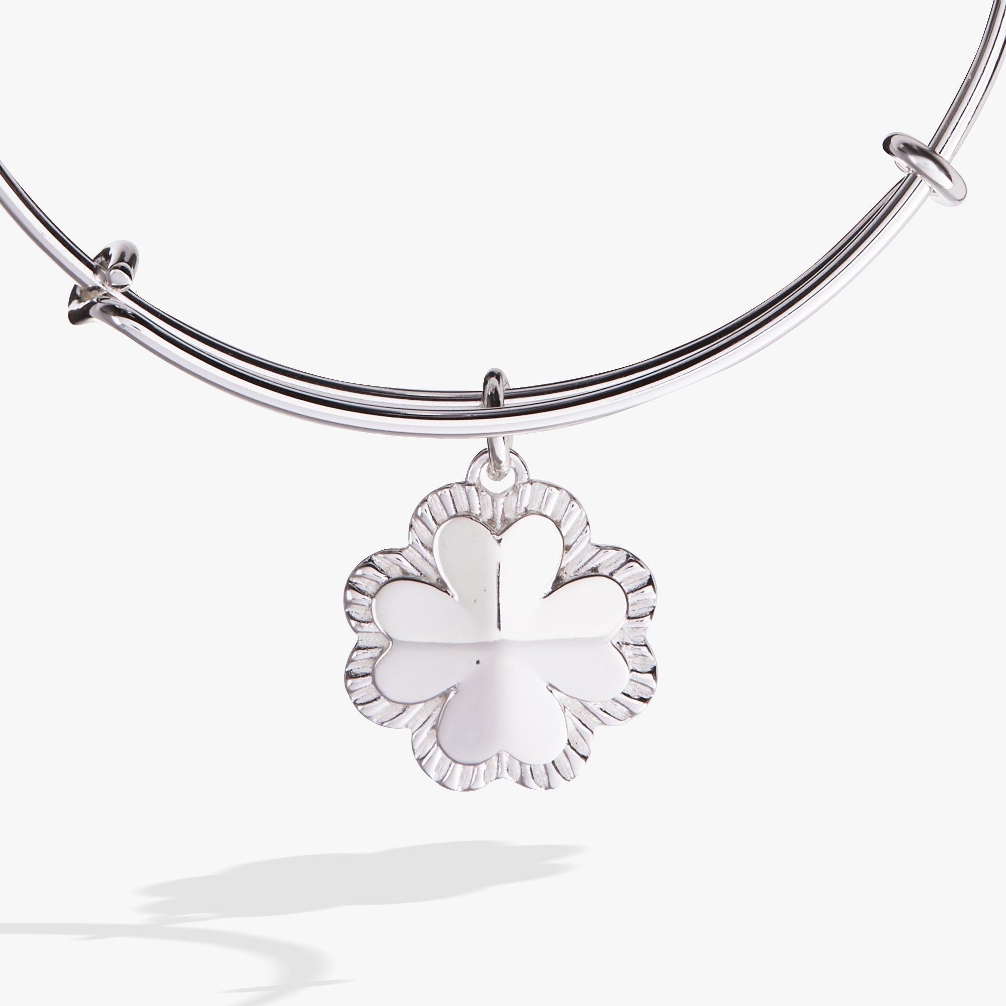 Four - Leaf Clover Charm Bangle by ALEX AND ANI at Shirley Shoppe
