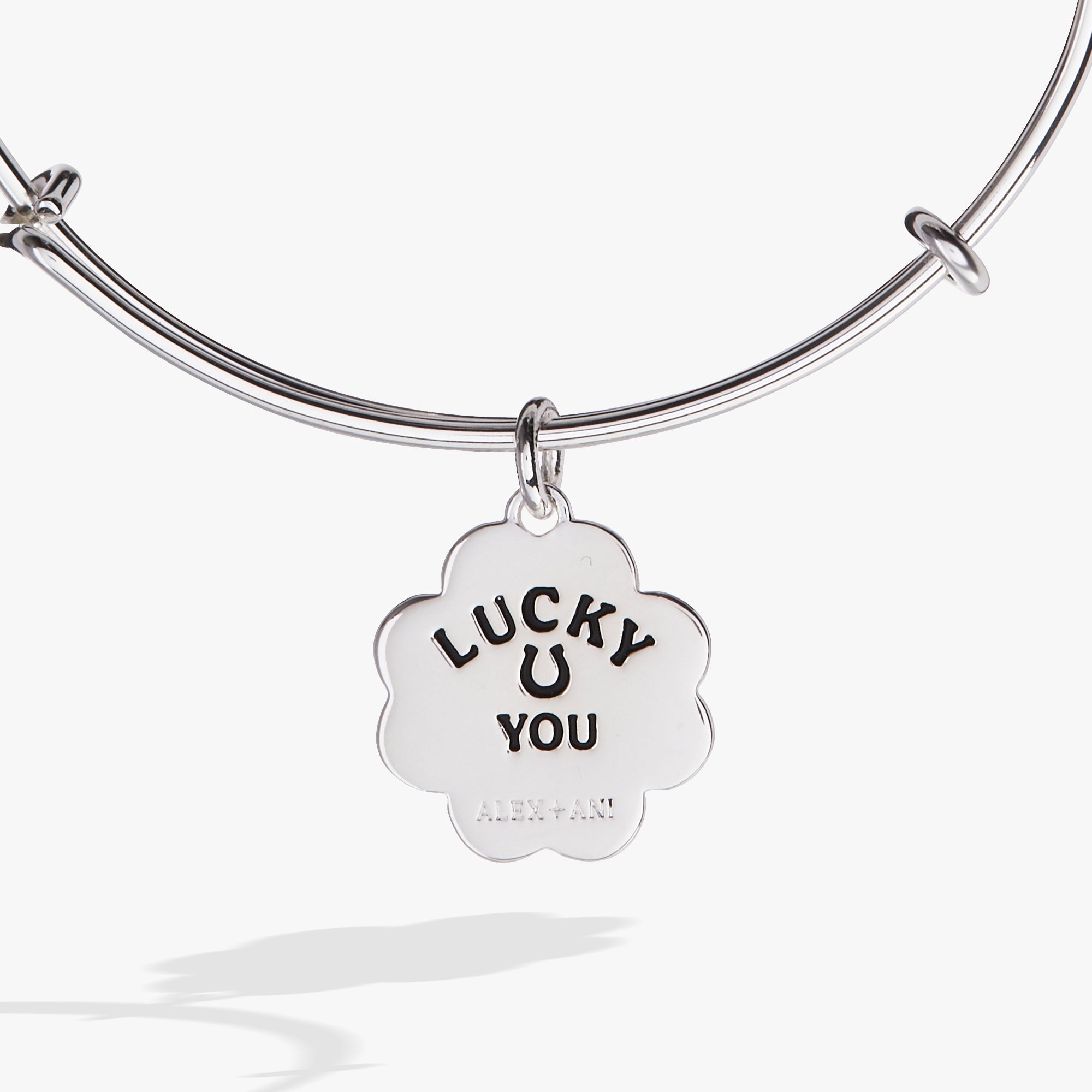 Four - Leaf Clover Charm Bangle by ALEX AND ANI at Shirley Shoppe