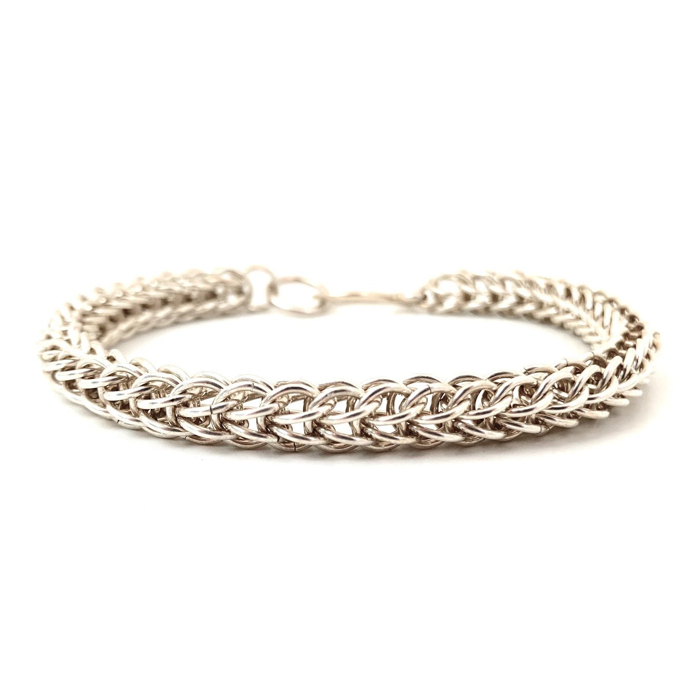 Foxtail Chainmaille Bracelet in Sterling Silver by Alison Morse at Shirley Shoppe