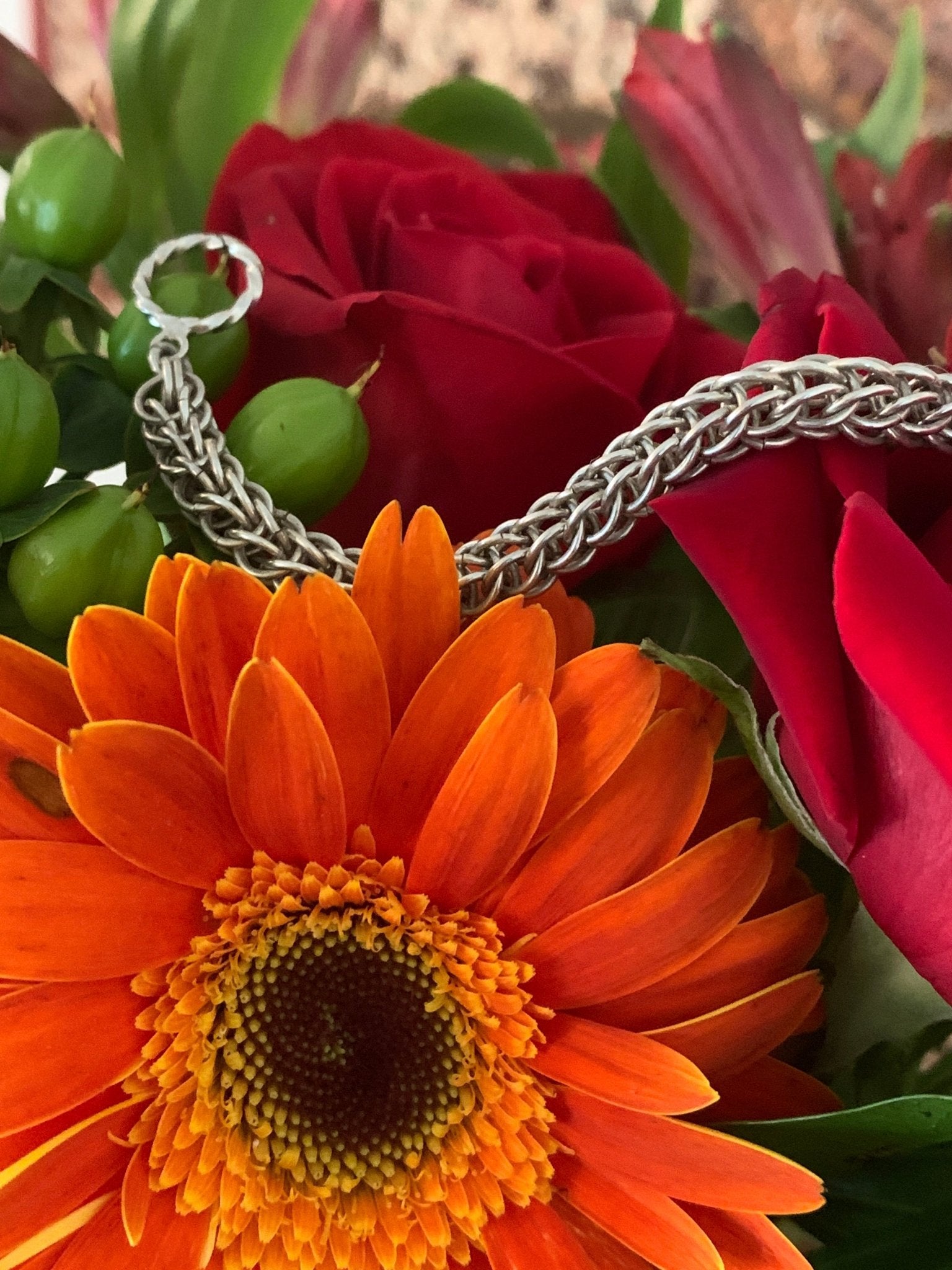 Foxtail Chainmaille Bracelet in Sterling Silver by Alison Morse at Shirley Shoppe