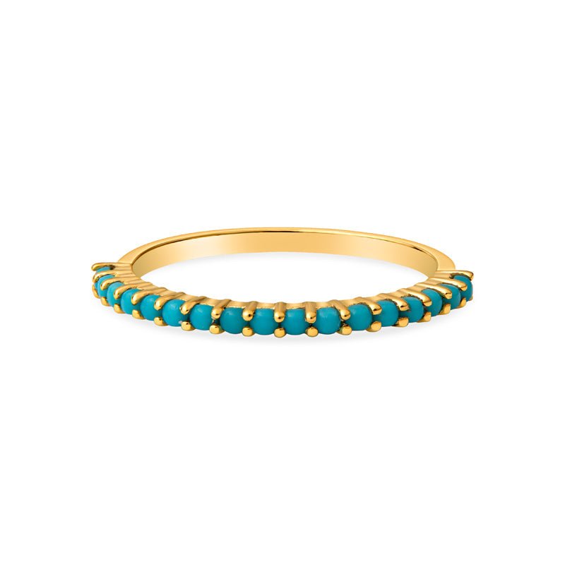 Frankie 14K Gold and Turquoise Ring by Christina Greene at Shirley Shoppe