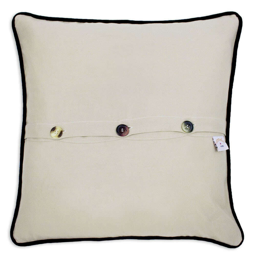 Franklin Hand-Embroidered Pillow by CatStudio