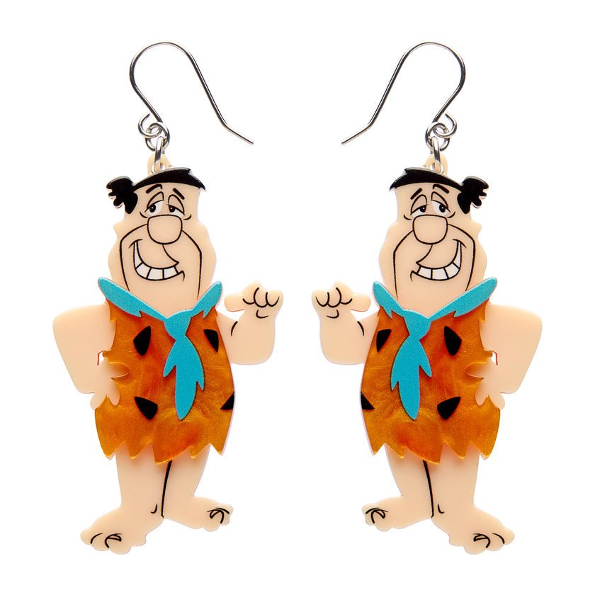 Fred Flintstone Drop Earrings by Erstwilder by Quirks! at Shirley Shoppe
