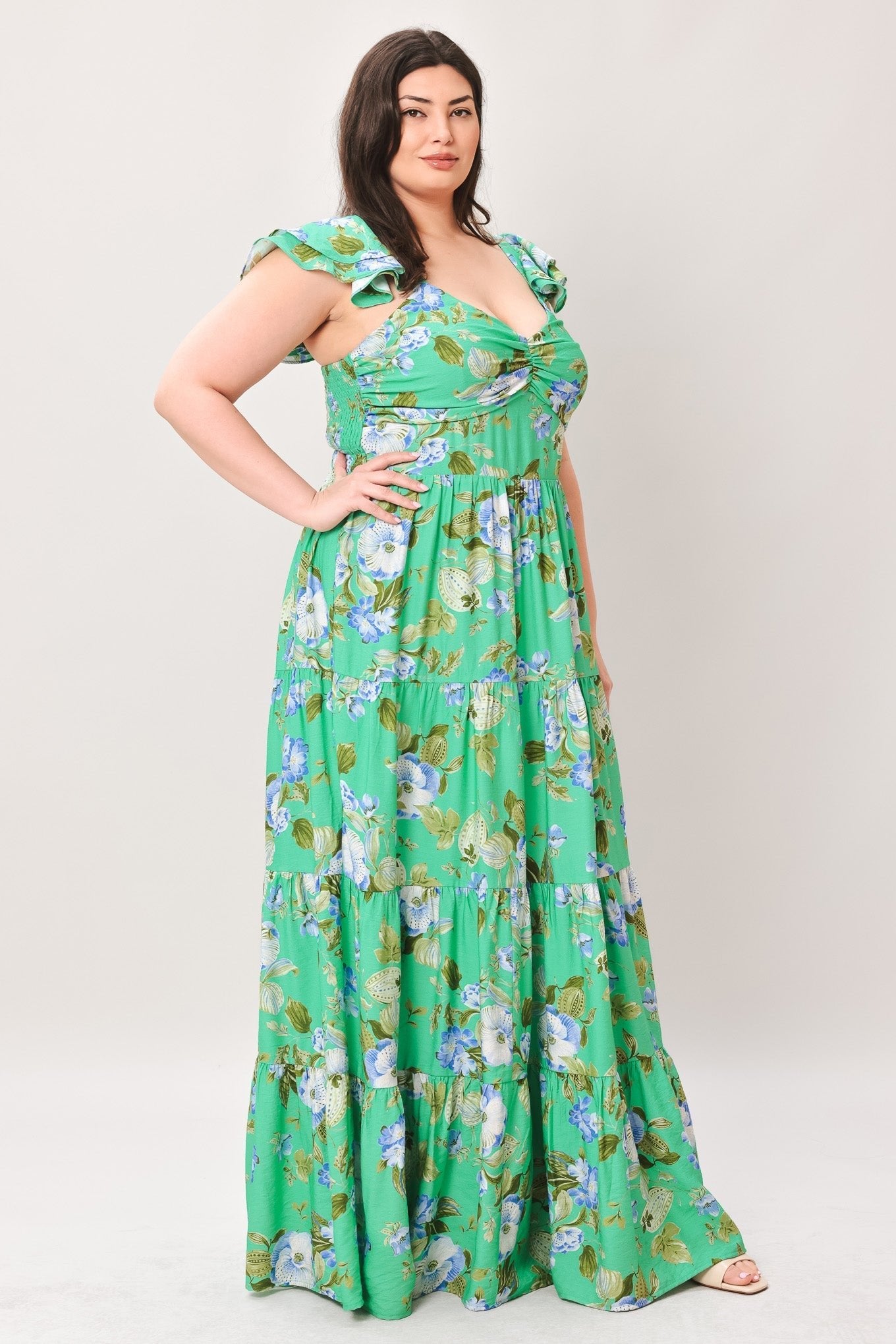 FRESH BLOSSOM WOVEN MAXI DRESS by Flying Tomato at Shirley Shoppe