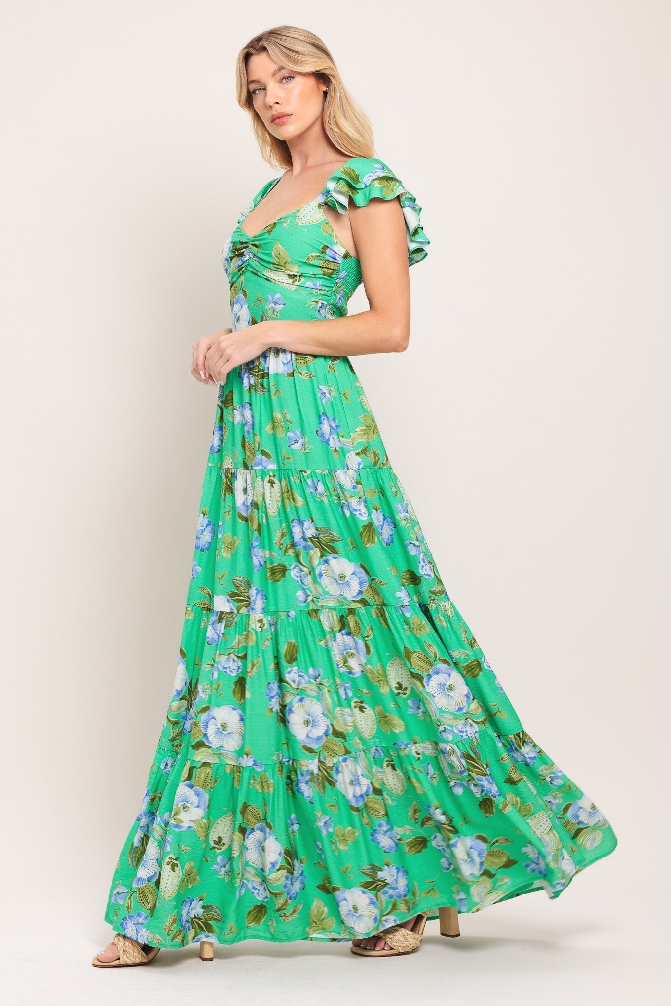 FRESH BLOSSOM WOVEN MAXI DRESS by Flying Tomato at Shirley Shoppe