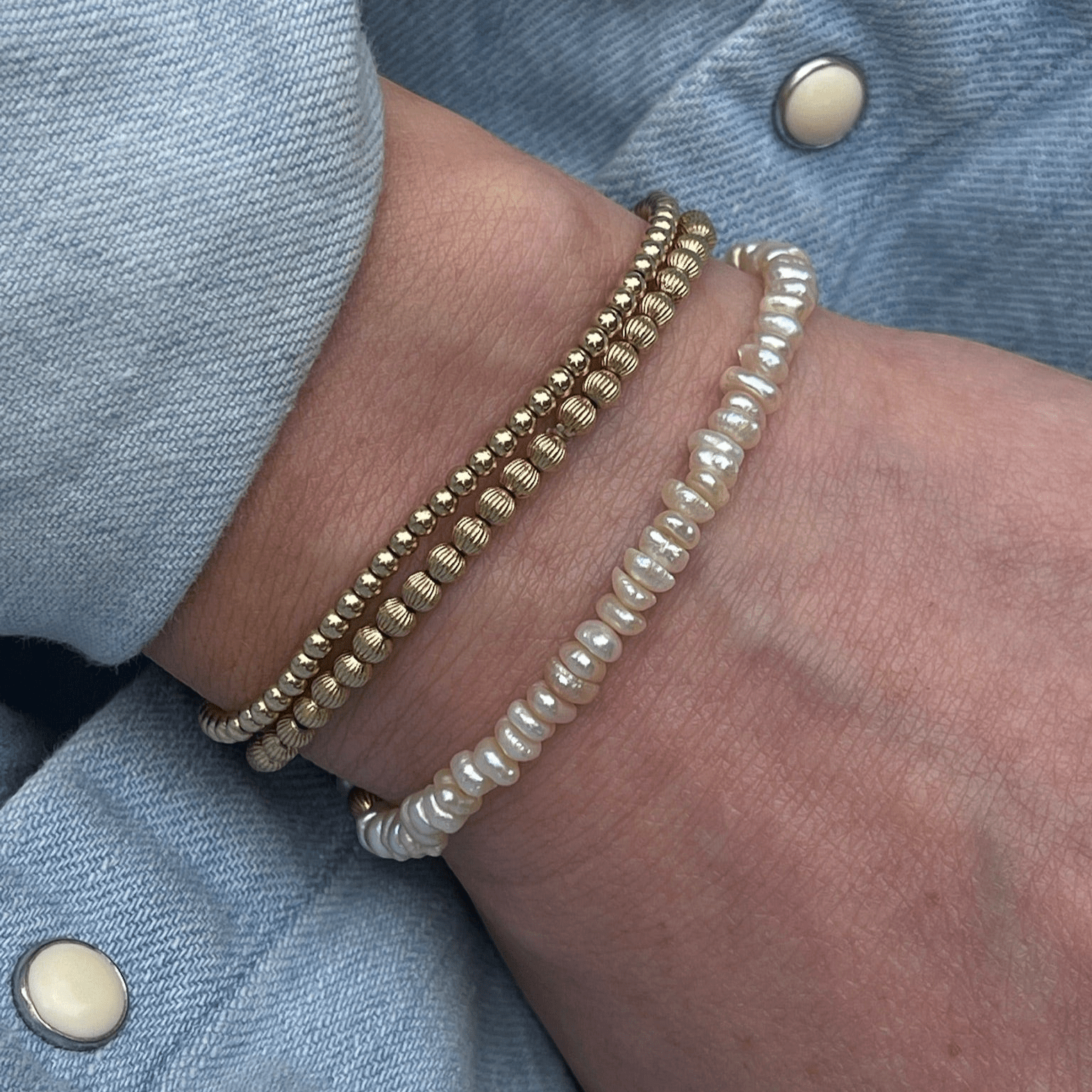 freshwater pearl bracelet by Cuffed by Nano LLC at Shirley Shoppe