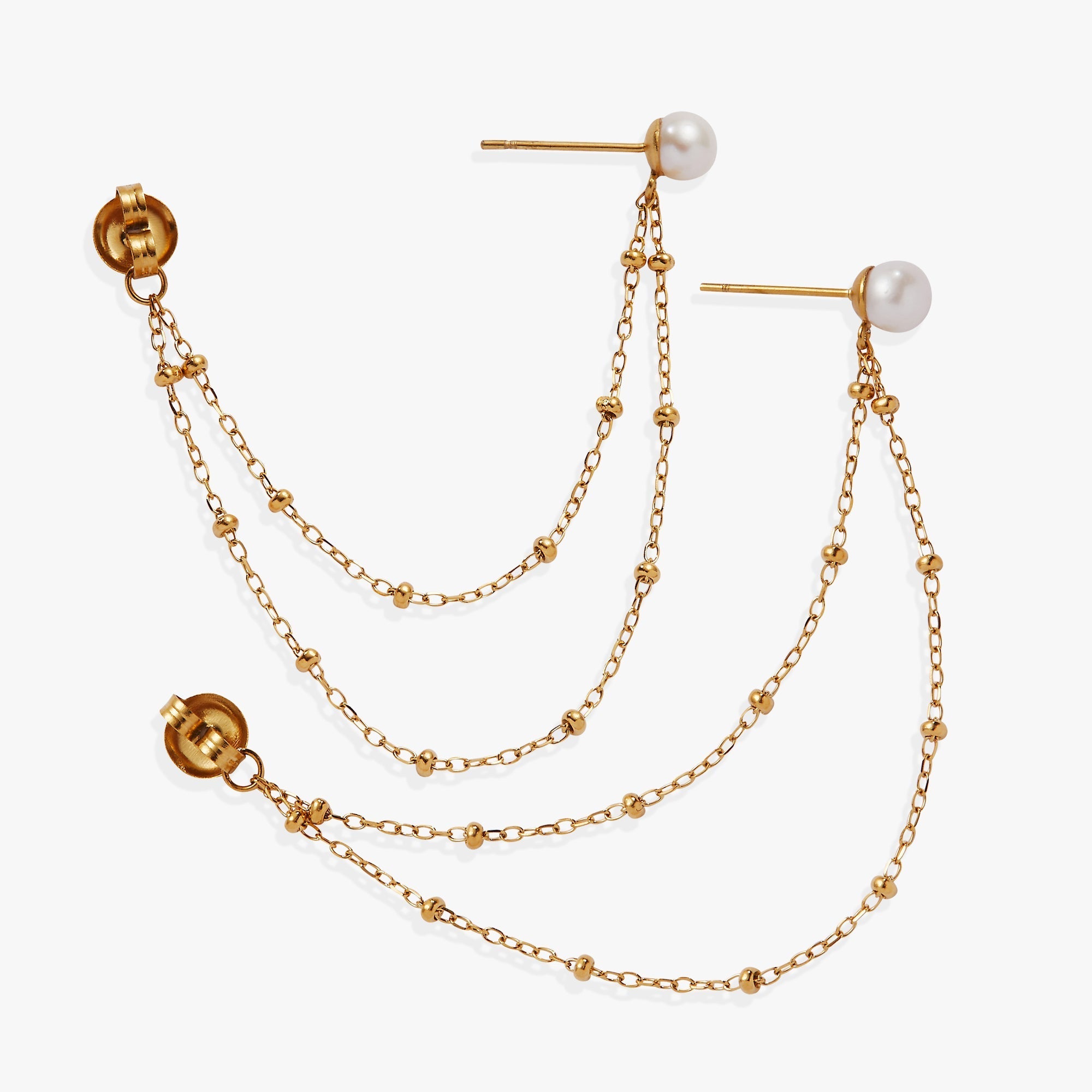 Freshwater Pearl Front - and - Back Earrings by ALEX AND ANI at Shirley Shoppe