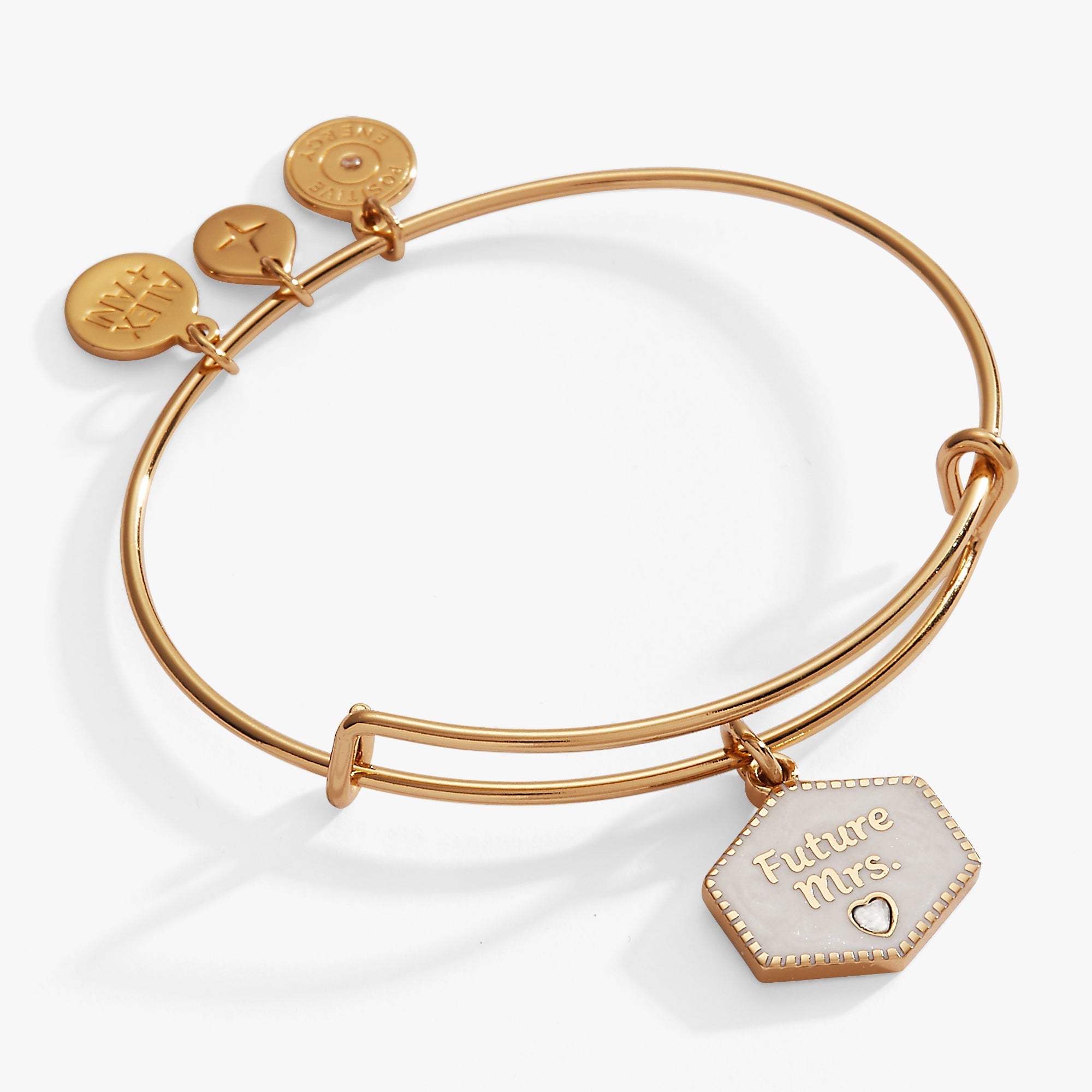 'Future Mrs.' Mother of Pearl Charm Bangle by ALEX AND ANI at Shirley Shoppe