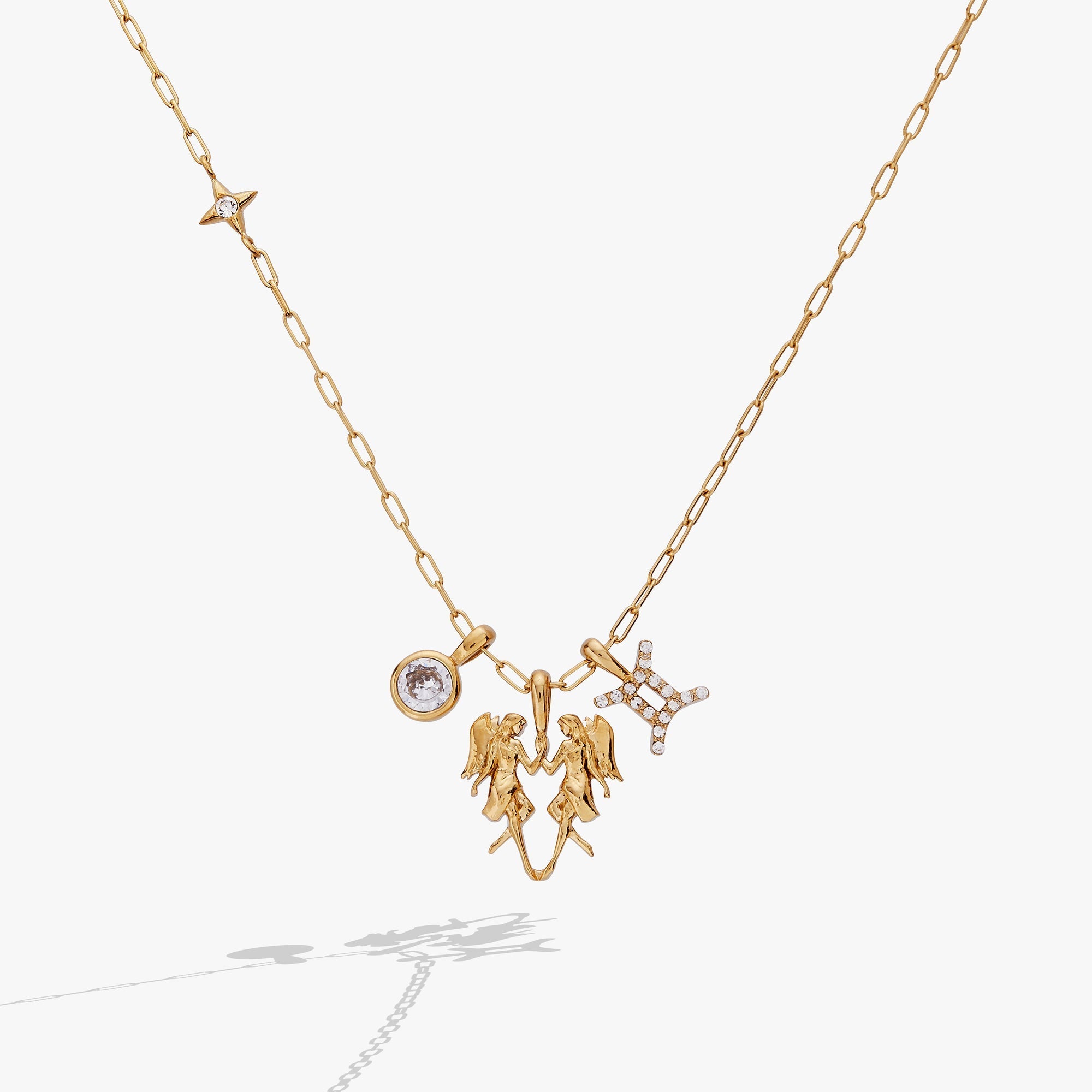 Gemini Zodiac Charm Cluster Necklace by ALEX AND ANI at Shirley Shoppe