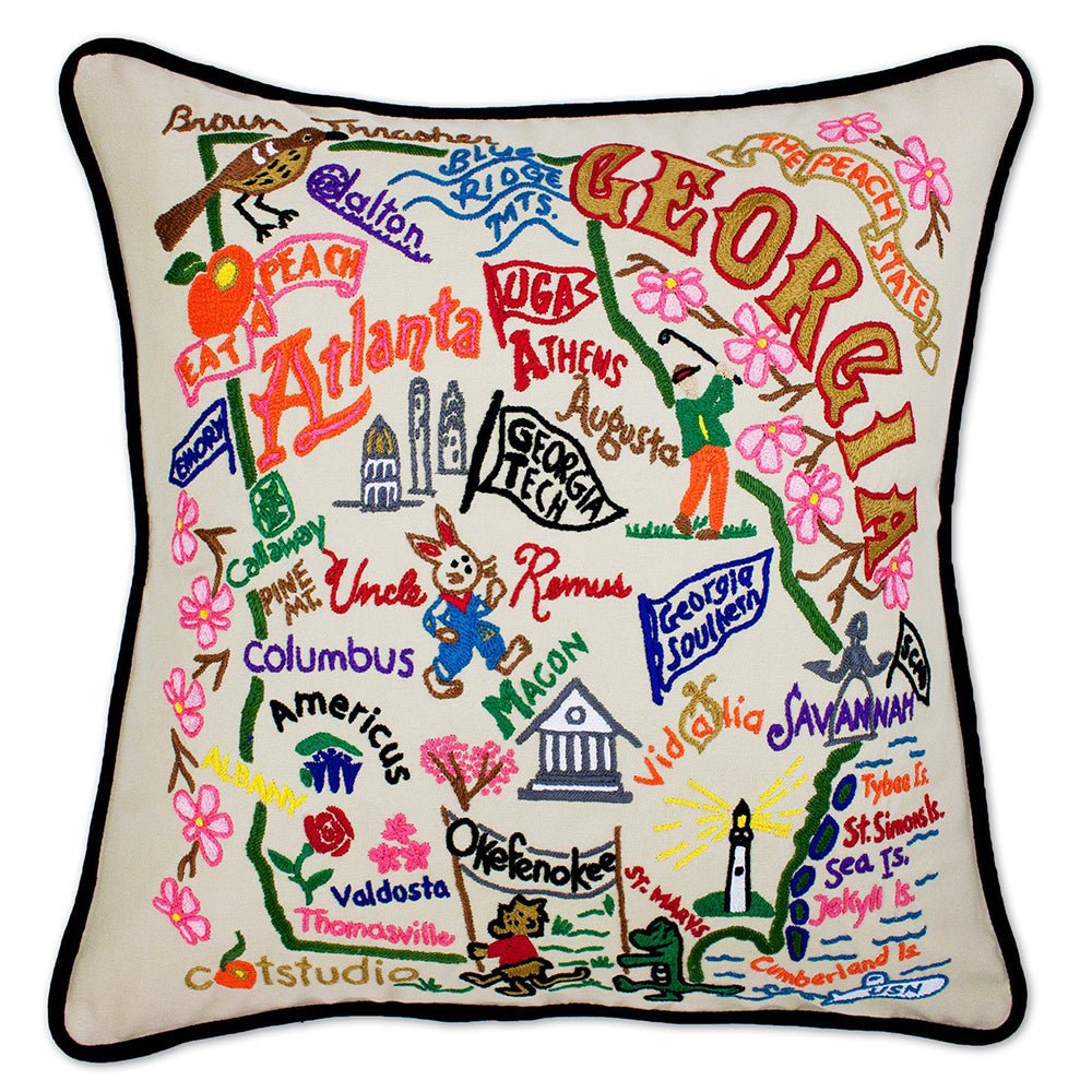 Georgia Hand - Embroidered Pillow by Quirks! at Shirley Shoppe