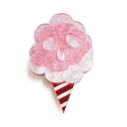 Ghost Cotton Candy Brooch by Laliblue – Retro Kitschy Statement Brooch for Collectors by Quirks! at Shirley Shoppe