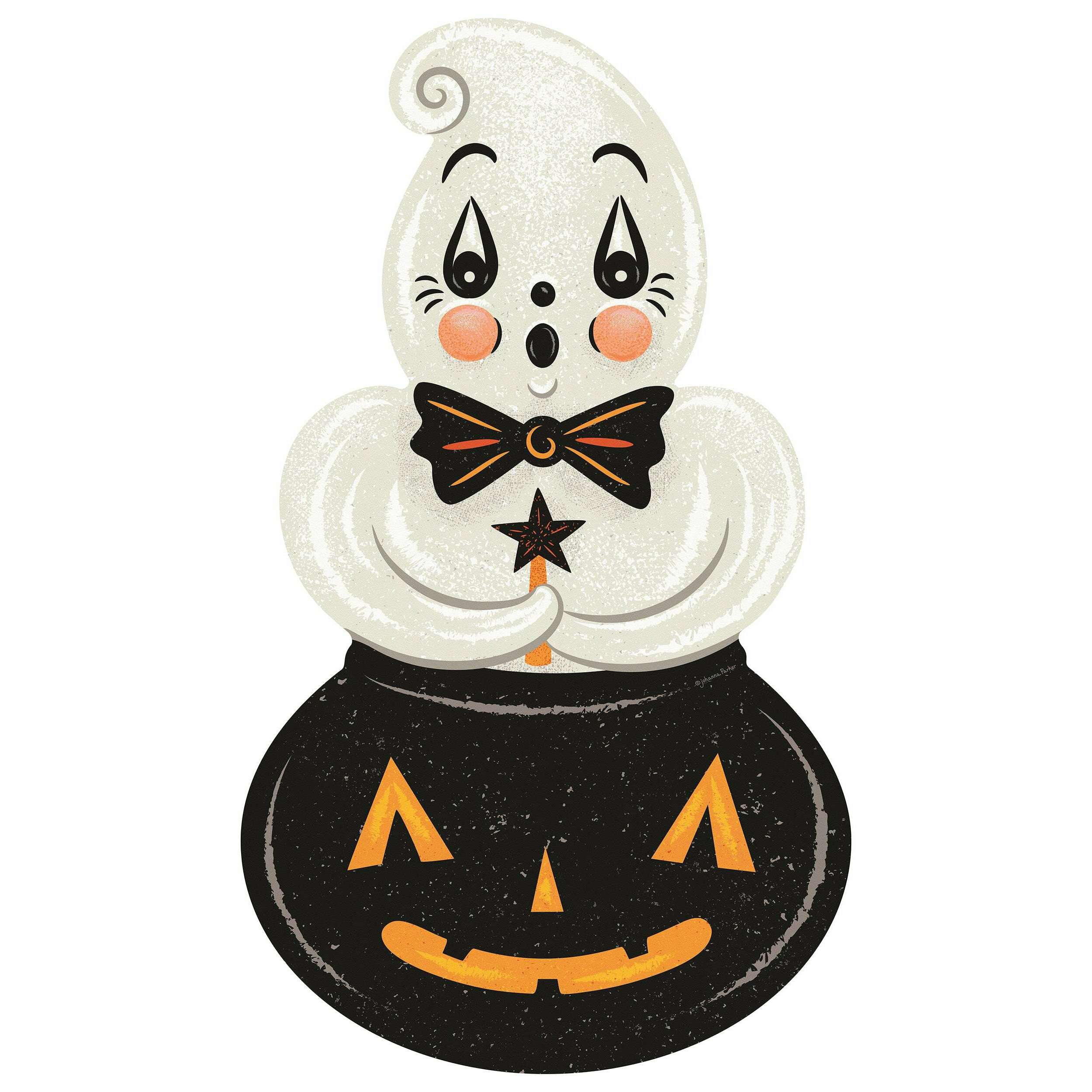 Ghostie in Caudron Die Cut Vinyl 76" Halloween Floor Decor by Johanna Parker