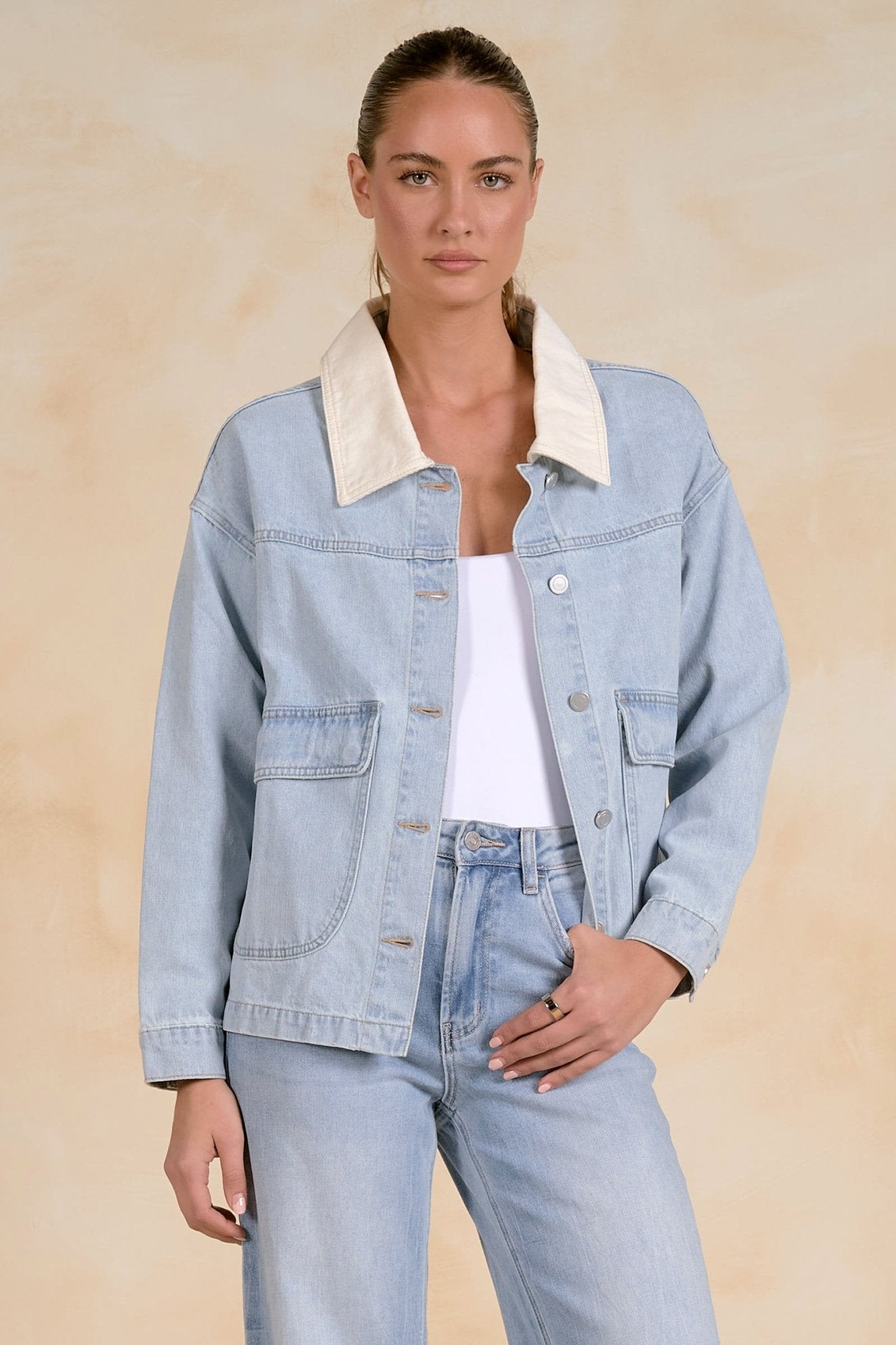 Gia Denim Jacket by Shop Elan at Shirley Shoppe
