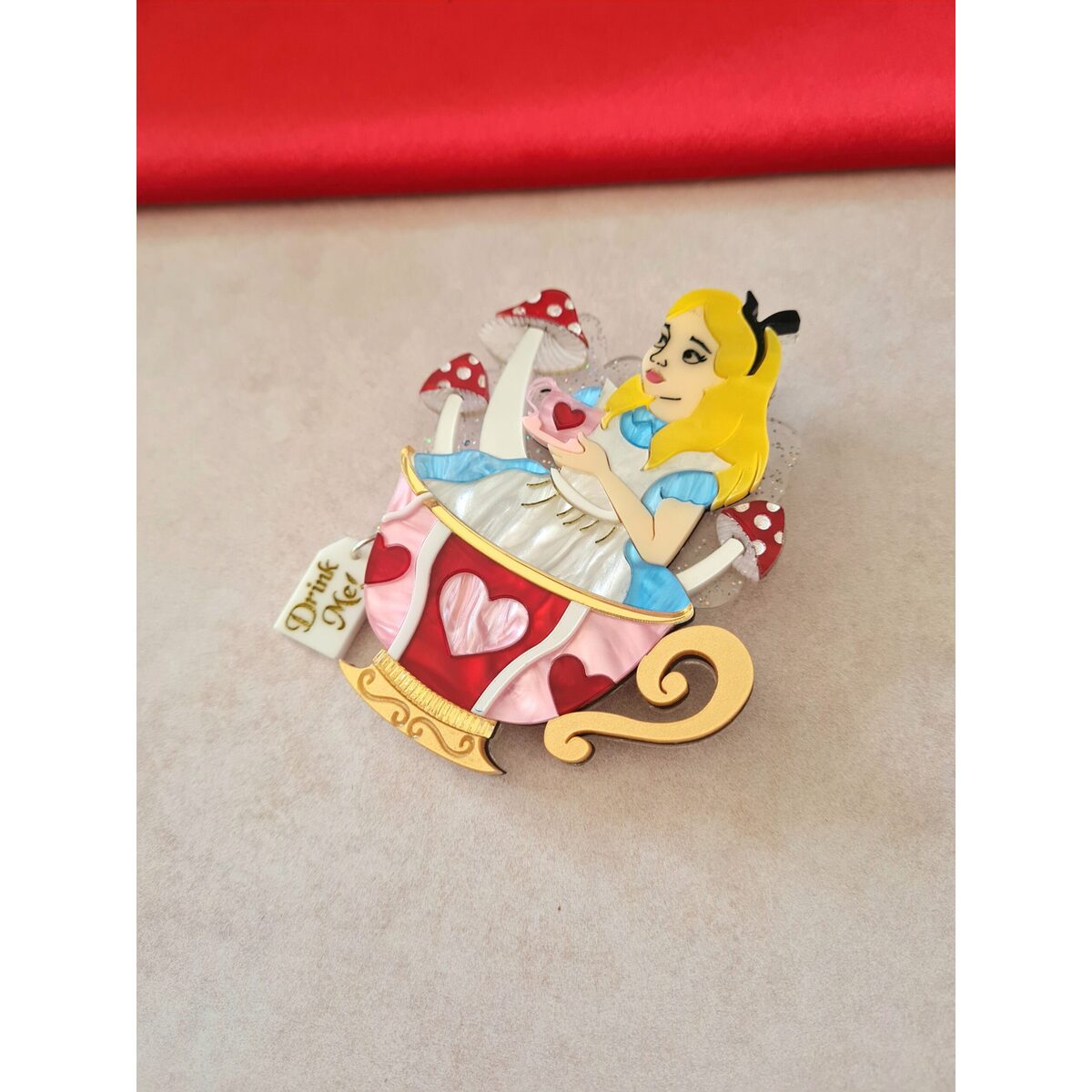 Girl in a Teacup Brooch by Cherryloco by Quirks! at Shirley Shoppe