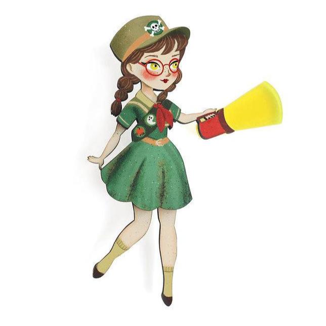 Girl Scout Brooch by Laliblue by Quirks! at Shirley Shoppe