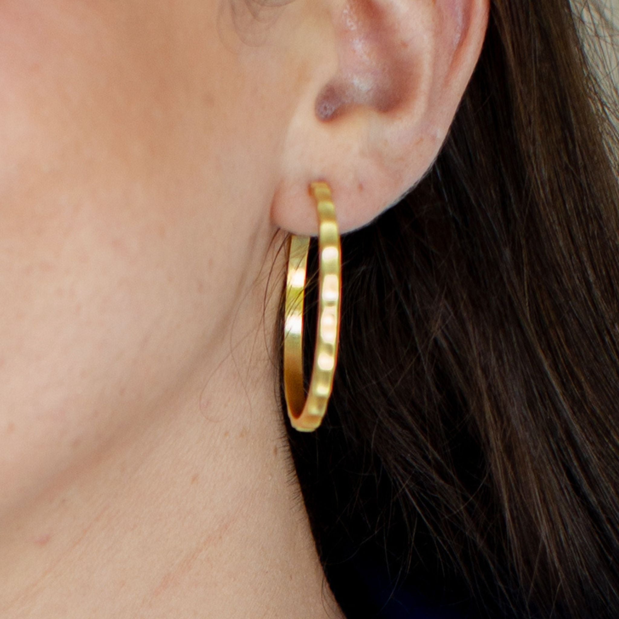 Gold Hoops by Christina Greene at Shirley Shoppe