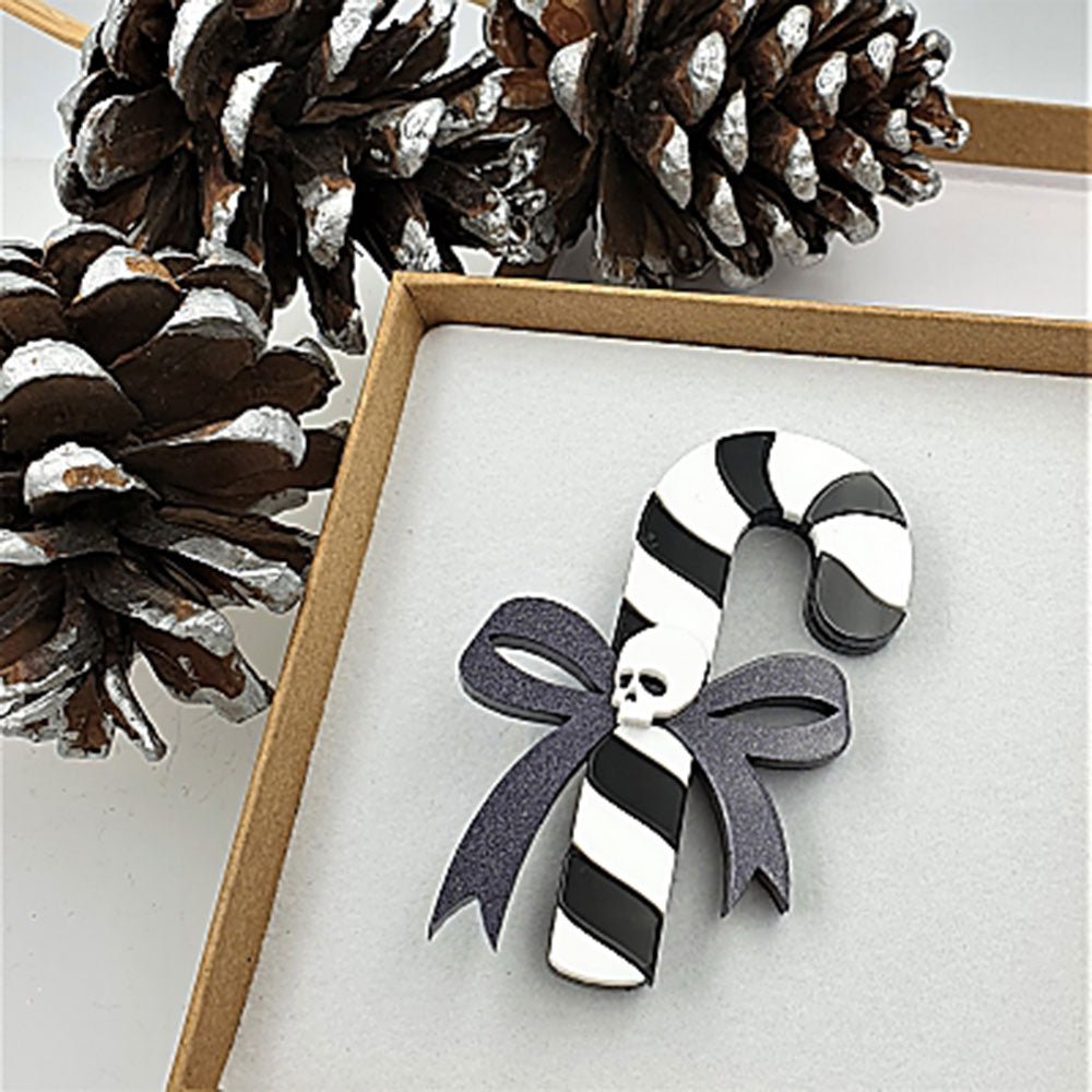 Gothic Candy Cane Brooch by Cherryloco by Quirks! at Shirley Shoppe