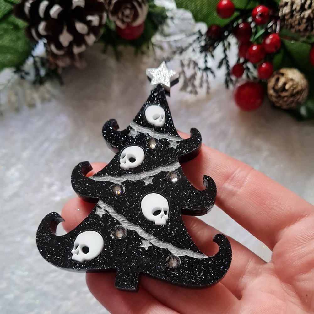 Gothic Christmas Tree Necklace by Cherryloco Jewellery by Quirks! at Shirley Shoppe