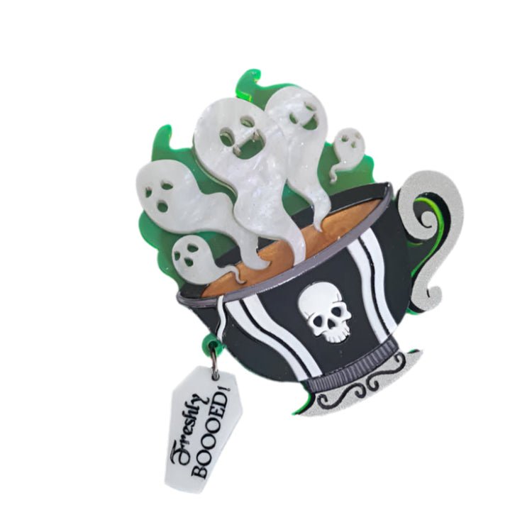 Gothic Ghost Teacup Brooch by Cherryloco by Quirks! at Shirley Shoppe