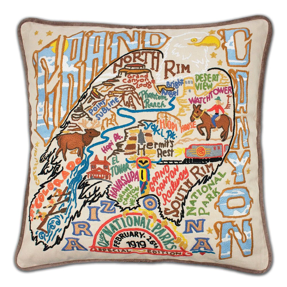 Grand Canyon Hand - Embroidered Pillow by Quirks! at Shirley Shoppe