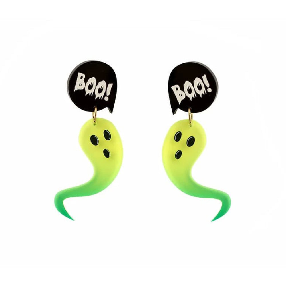 Green Ghost Earrings by Laliblue by Quirks! at Shirley Shoppe