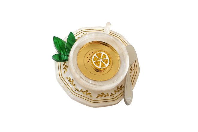 Green Tea Brooch by Laliblue by Quirks! at Shirley Shoppe