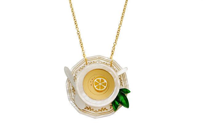 Green Teacup Necklace by Laliblue by Quirks! at Shirley Shoppe