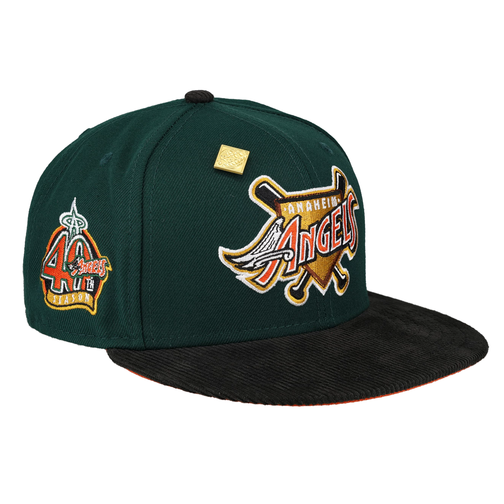 Anaheim Angels 40th Season Patch Corduroy Brim 59Fifty Fitted Hat