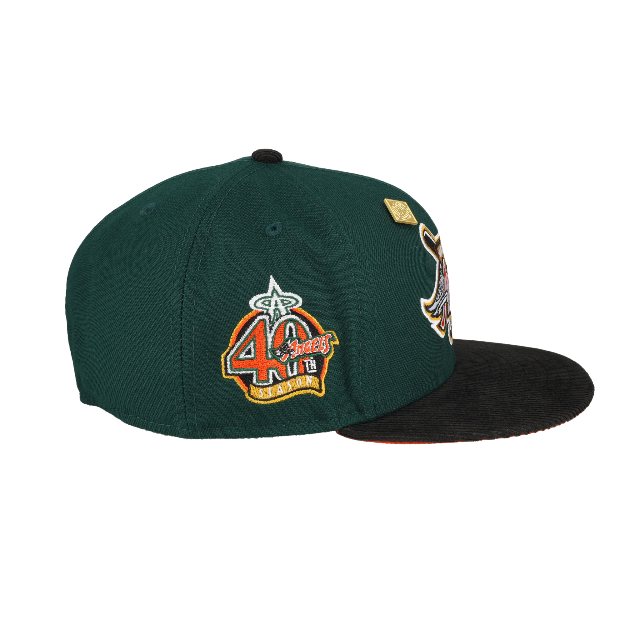 Anaheim Angels 40th Season Patch Corduroy Brim 59Fifty Fitted Hat