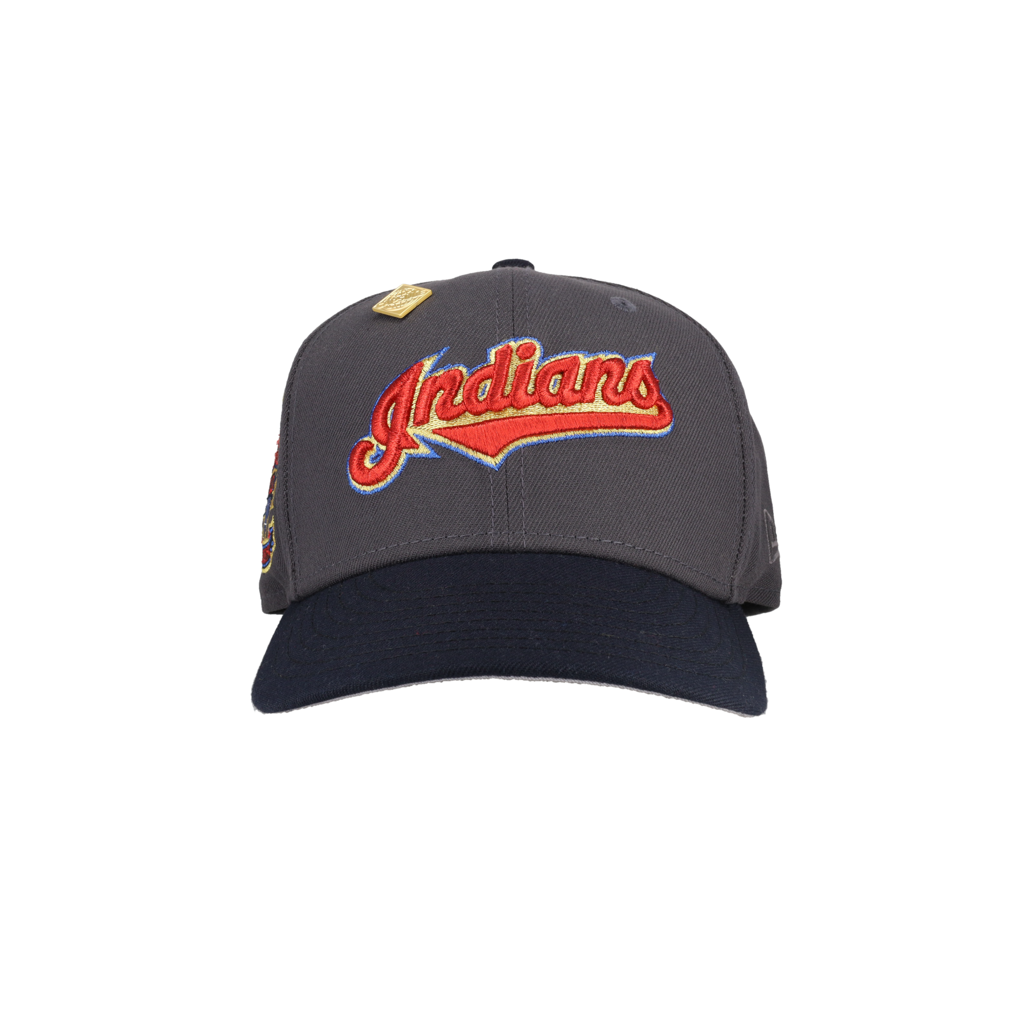 Cleveland Indians Red Metallic Stitching Inaugural Season Fitted Hat