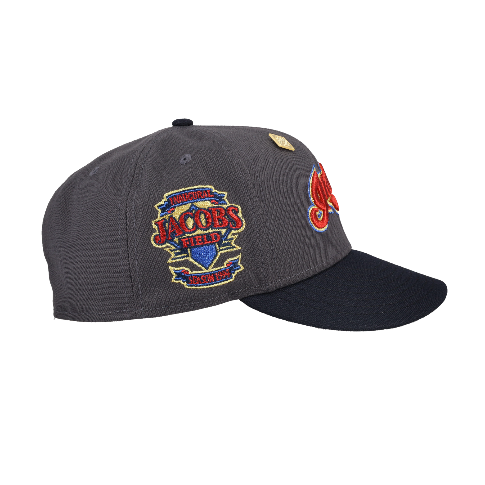 Cleveland Indians Red Metallic Stitching Inaugural Season Fitted Hat