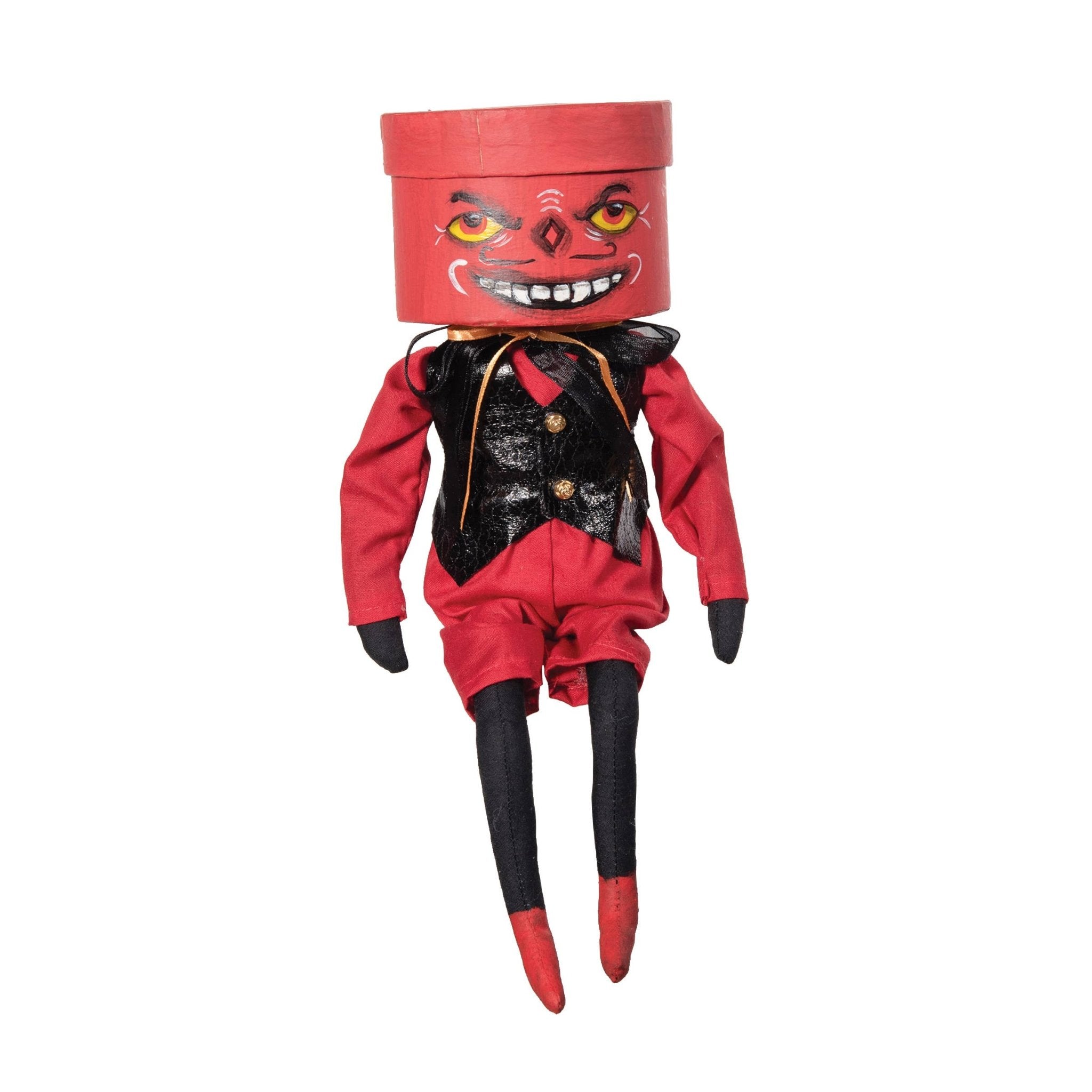Gustavo Gathered Traditions Box Head Devil Art Doll by Quirks! at Shirley Shoppe