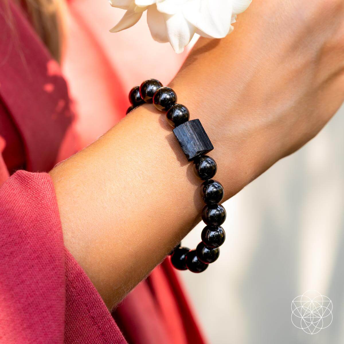 Habit Breaker - Black Obsidian & Tourmaline Bracelet by Conscious Items at Shirley Shoppe