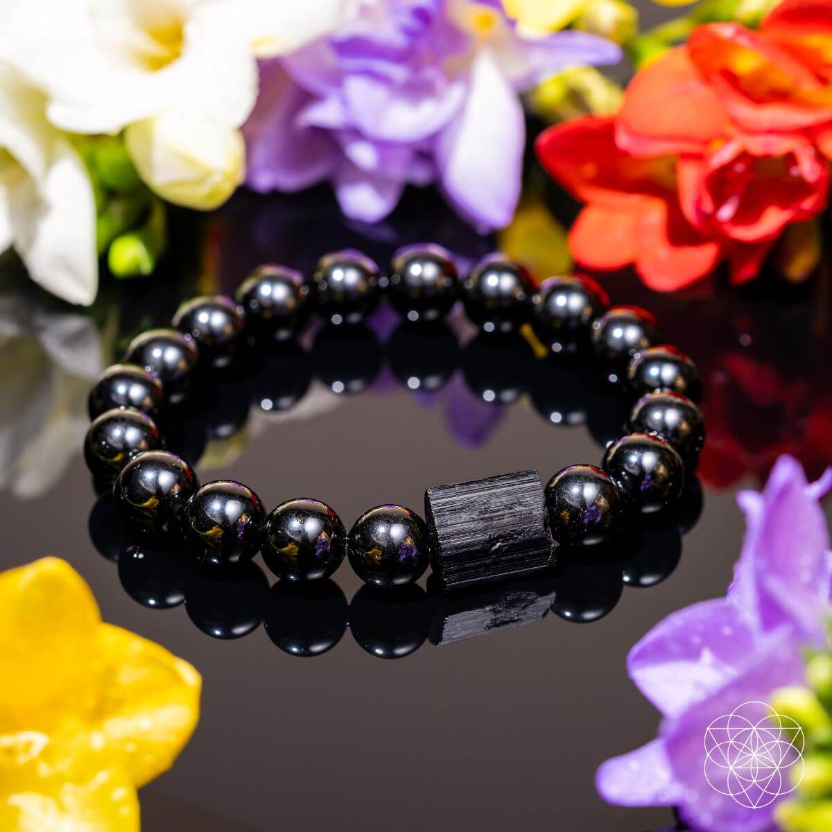Habit Breaker - Black Obsidian & Tourmaline Bracelet by Conscious Items at Shirley Shoppe