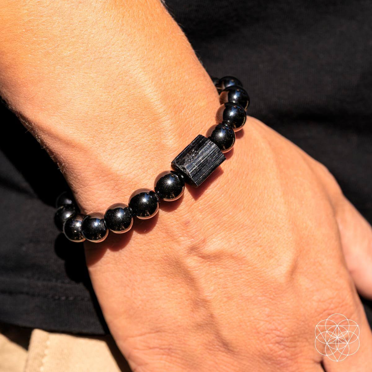 Habit Breaker - Black Obsidian & Tourmaline Bracelet by Conscious Items at Shirley Shoppe