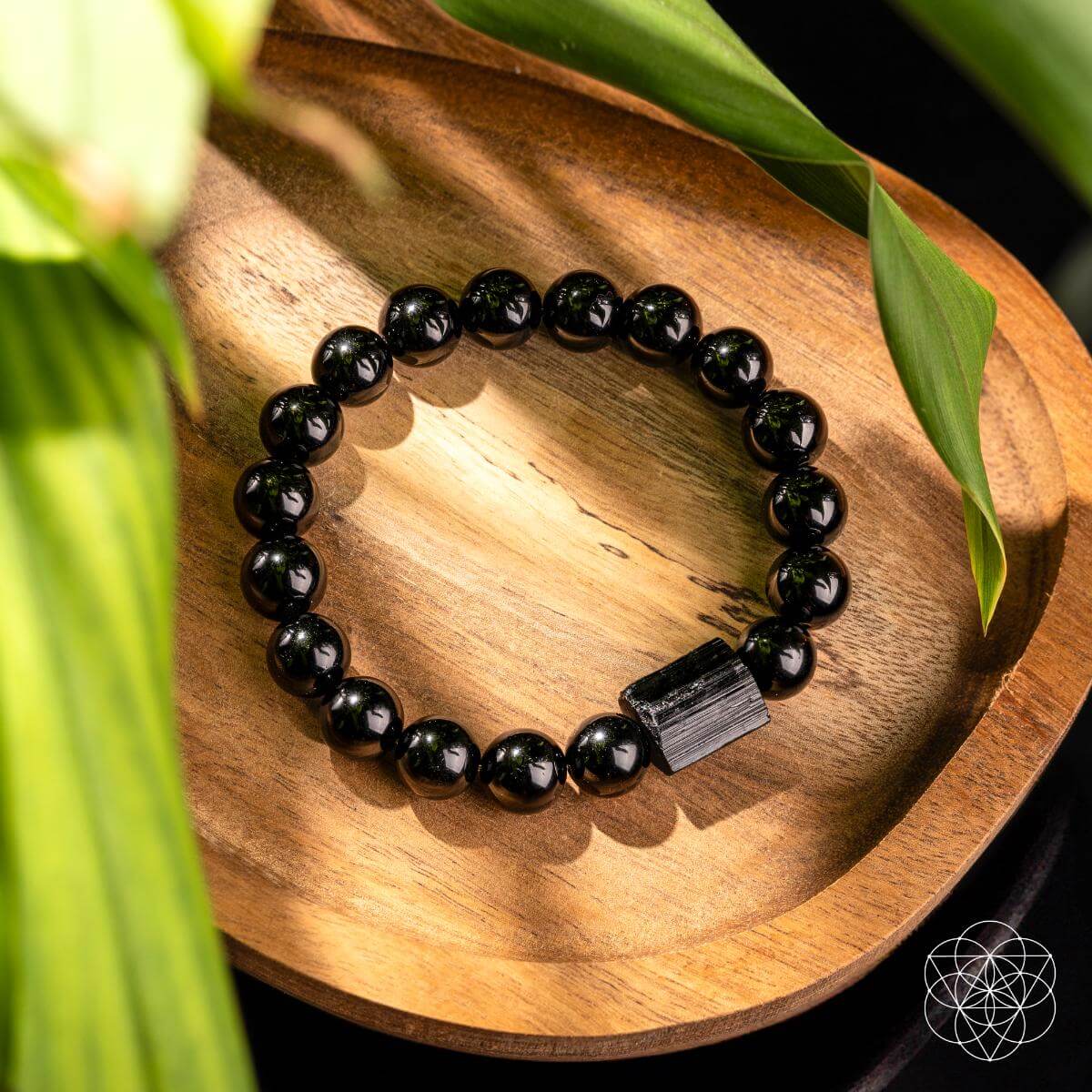 Habit Breaker - Black Obsidian & Tourmaline Bracelet by Conscious Items at Shirley Shoppe