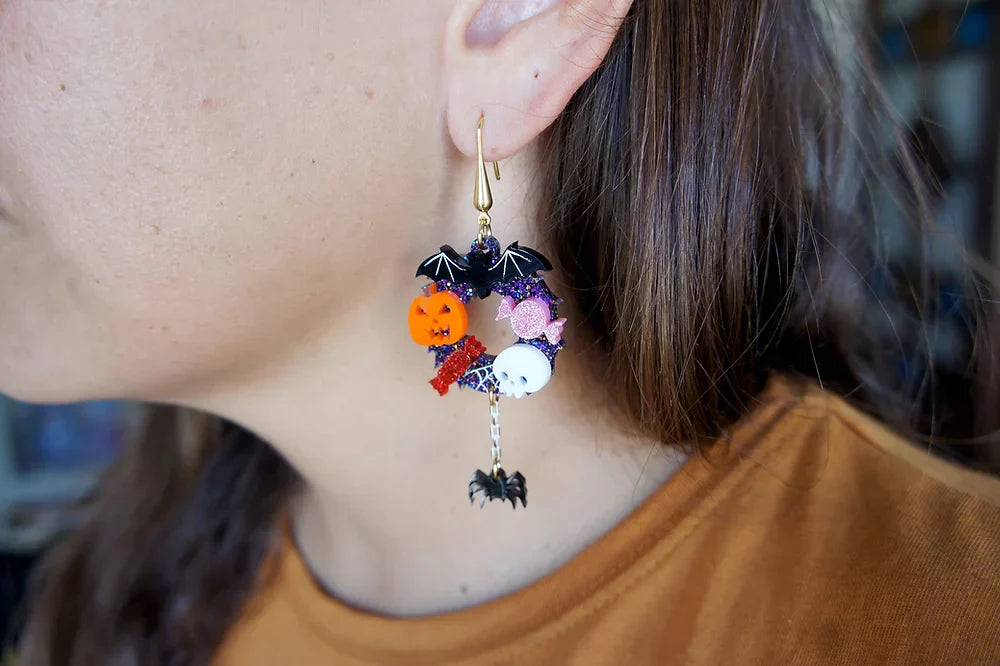 Halloween Crowns Earrings by Laliblue