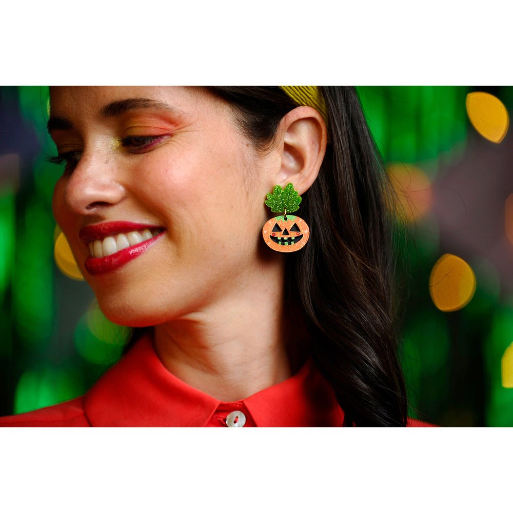 Halloween Pumpkin Earrings by Laliblue by Quirks! at Shirley Shoppe