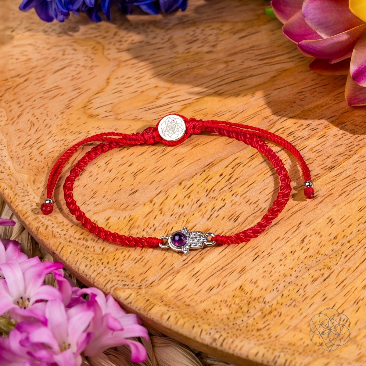 Hamsa Hand of Protection - Four-Strand Red String Bracelet by Conscious Items at Shirley Shoppe