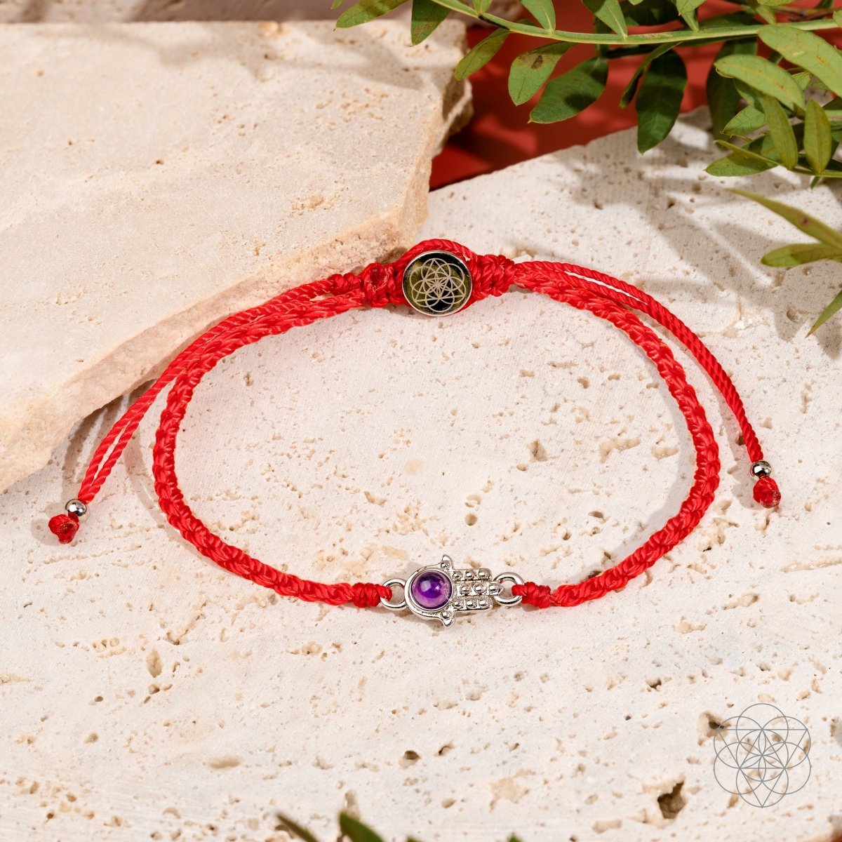 Hamsa Hand of Protection - Four-Strand Red String Bracelet by Conscious Items at Shirley Shoppe