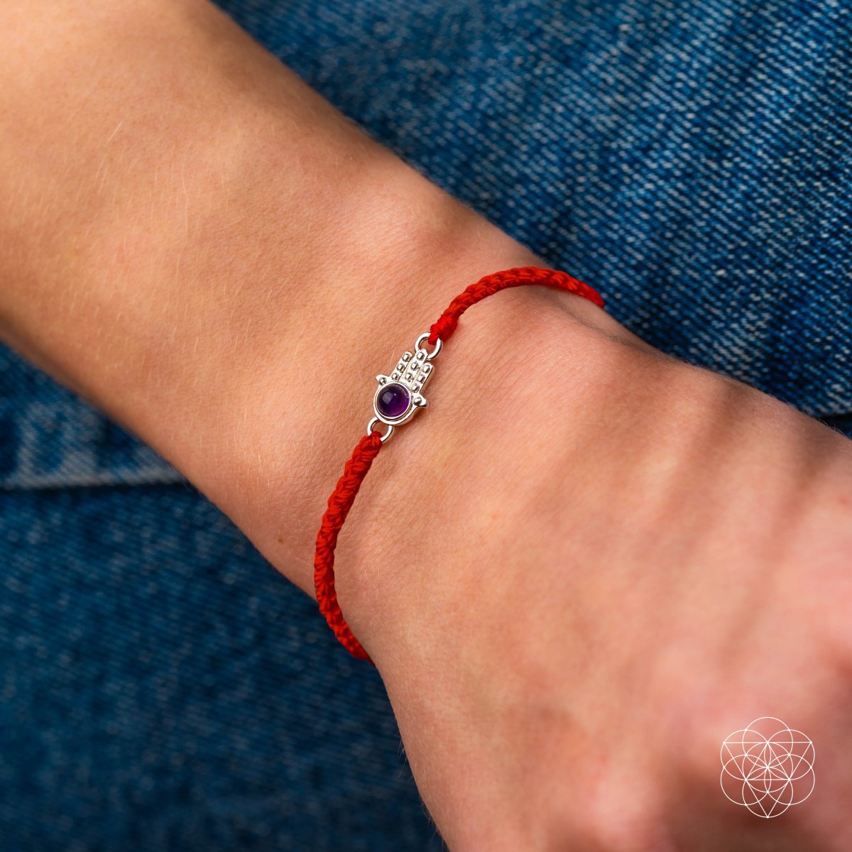 Hamsa Hand of Protection - Four-Strand Red String Bracelet by Conscious Items at Shirley Shoppe