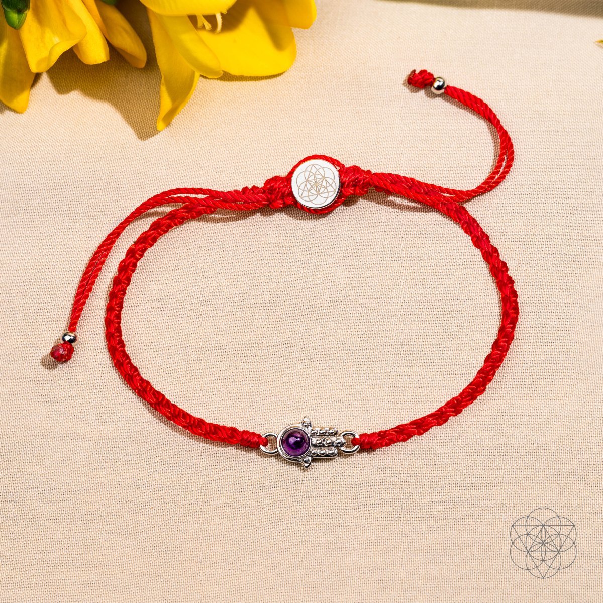 Hamsa Hand of Protection - Four-Strand Red String Bracelet by Conscious Items at Shirley Shoppe