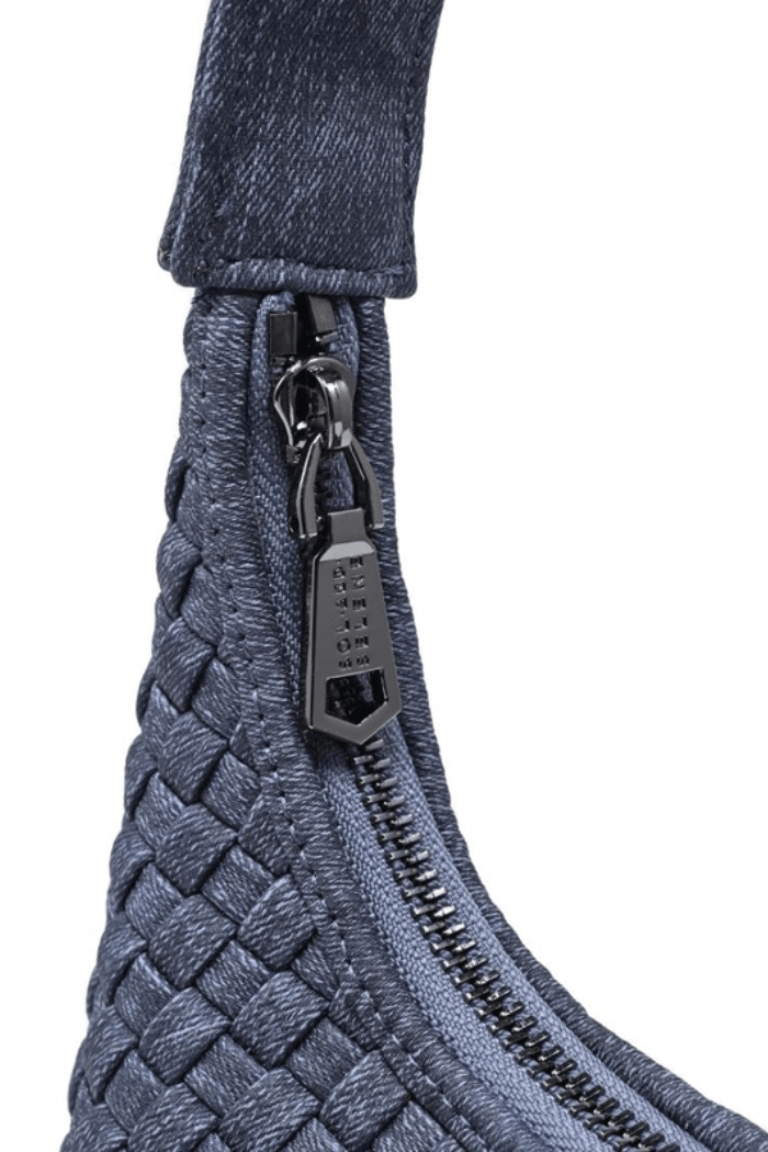 Harmona Woven Vegan Leather Shoulder Bag by Sol and Selene at Shirley Shoppe