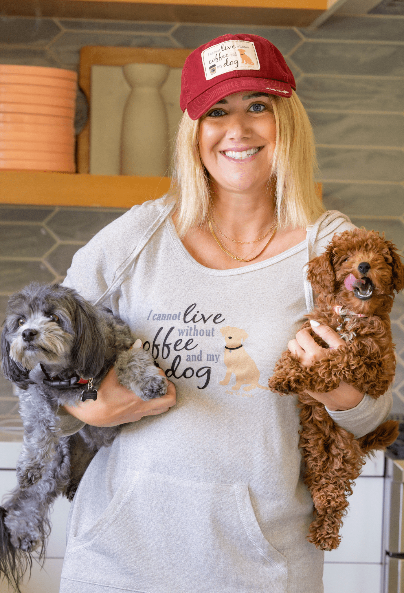 Hat: I Cannot Live Without Coffee and My Dog by Dog is Good at Shirley Shoppe